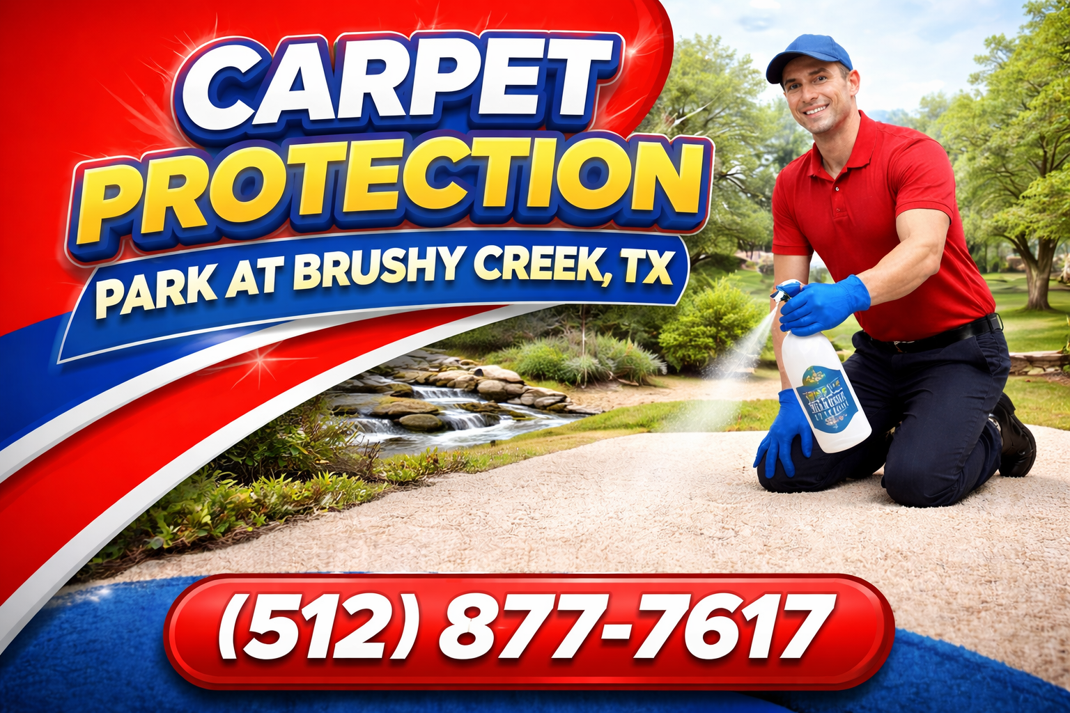 Carpet Protectino in Park At Brushy Creek