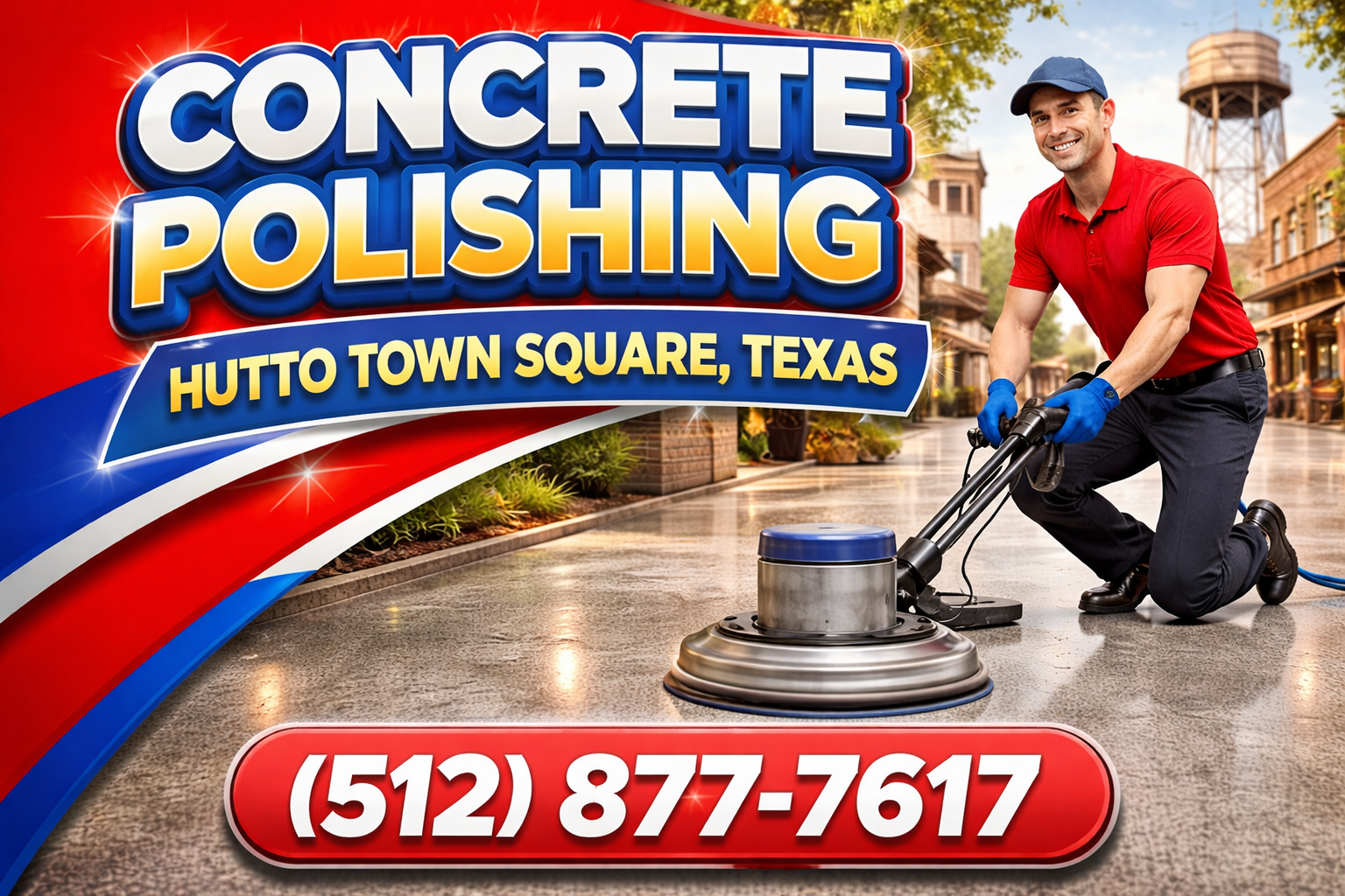 Concrete Polishing in Hutto Town Square