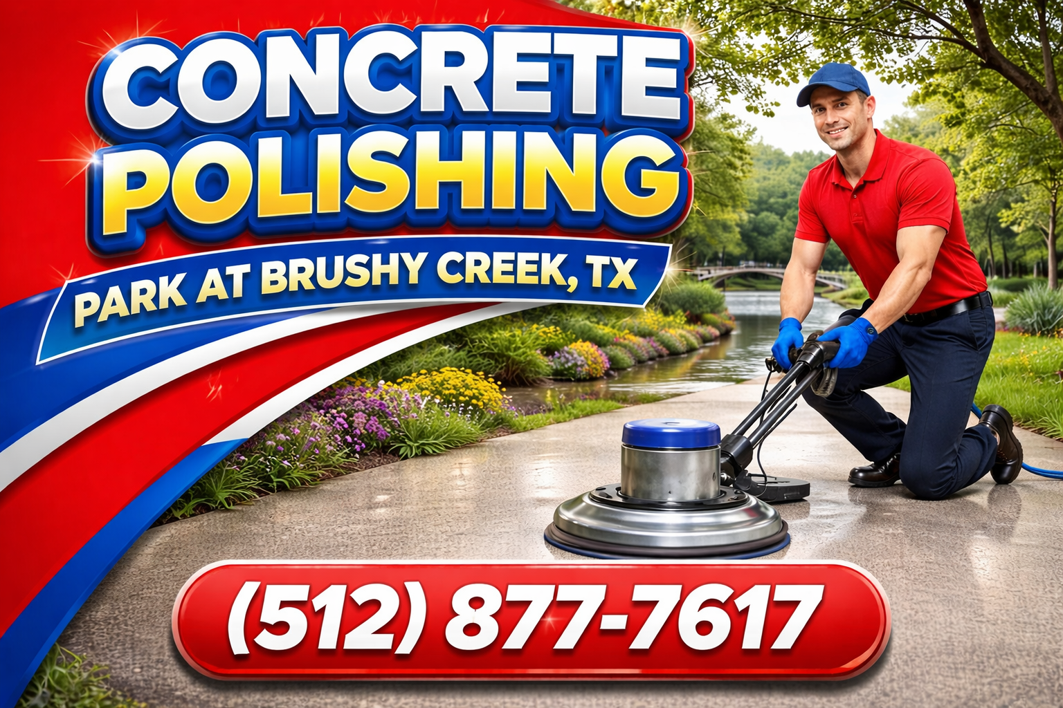 Concrete Polishing in Park At Brushy Creek