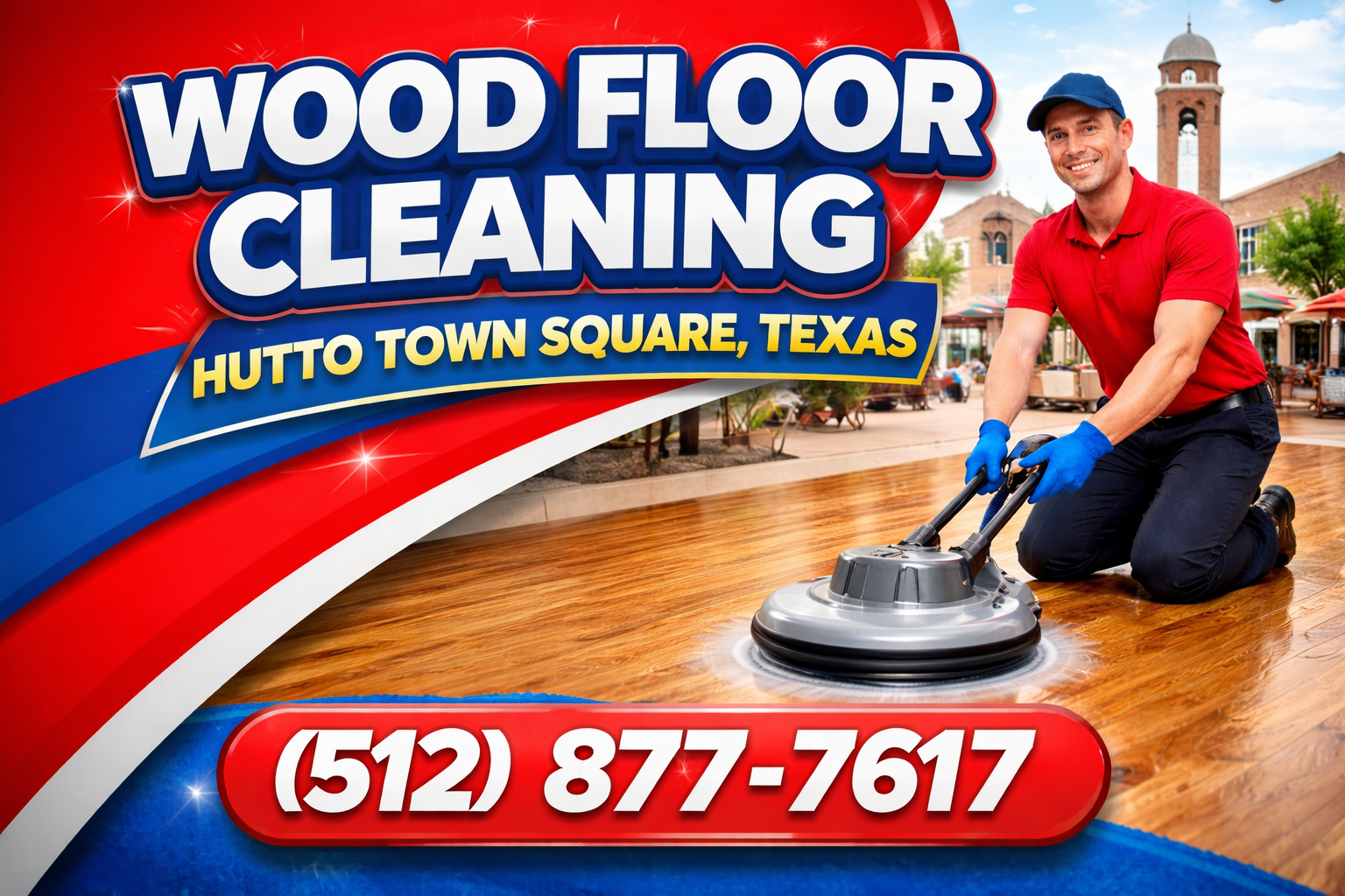 Wood Floor Cleaning in Hutto Town Square