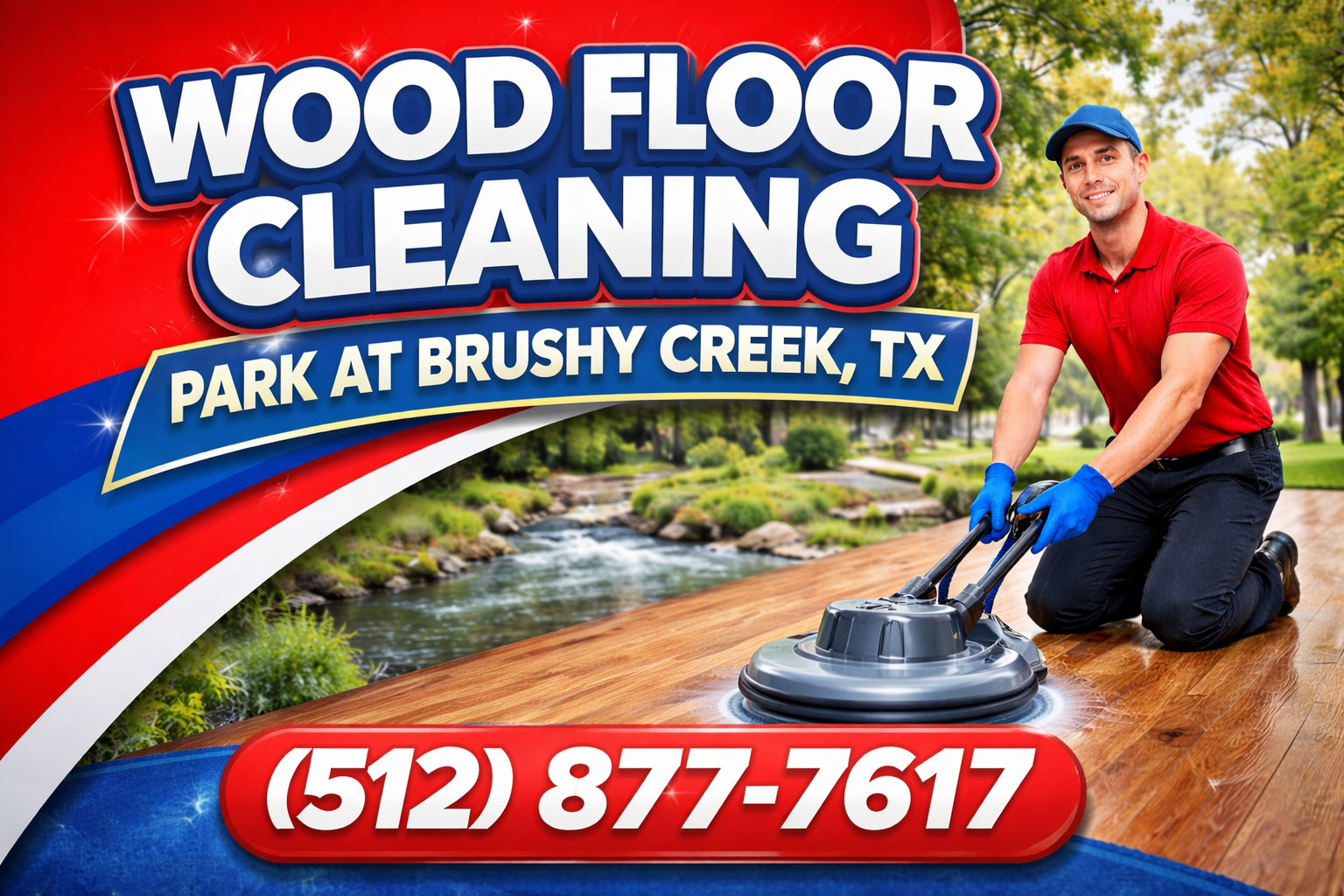 Wood Floor Cleaning in Park At Brushy Creek